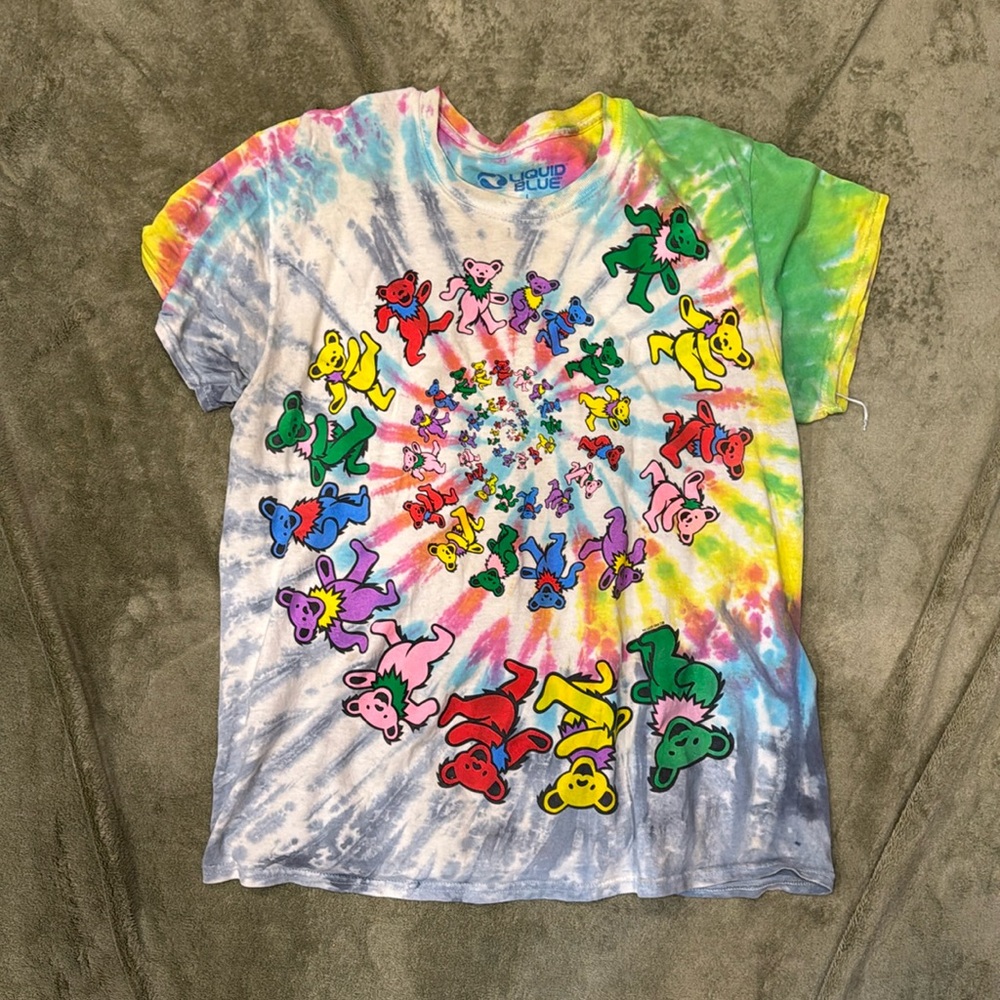 Grateful Dead gummy bear tie dye tee shirt